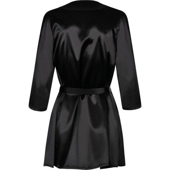 Obsessive SATINIA ROBE BLACK S/M