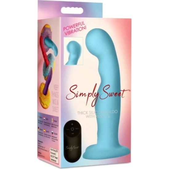 Xr - Simply Sweet VIENKĀRŠI SILIKONA VIBRATORS AR ZILU VADĪBU