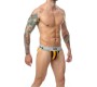 Mob Eroticwear SPORTS JOCKSTICK ORANŽINĖ-JUODOS XXL