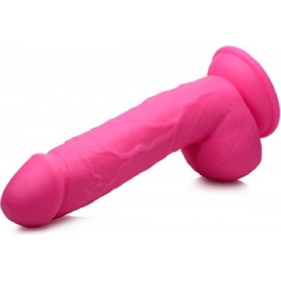 Xr - Pop Peckers REĀLISTS DILDO AR sēkliniekiem 21 CM ROZĀ