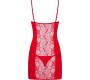 Obsessive HEARTINA CHEMISE & THONG RED S/M