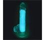 Vscnovelty REALISTIC PHOSPHORESCENT BLUE PENIS 20 CM