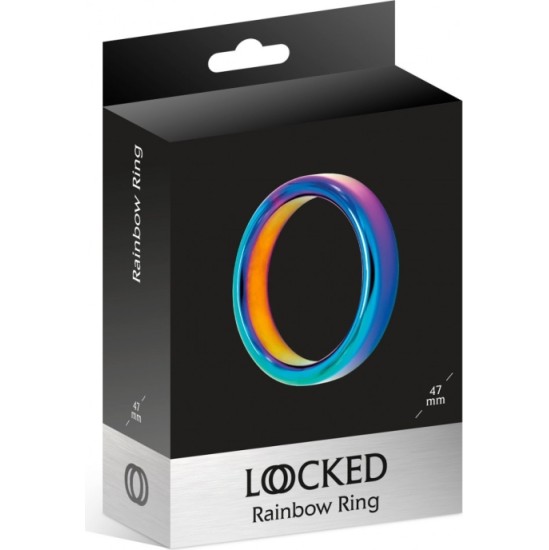 Locked RAINBOW STEEL RING 47 MM