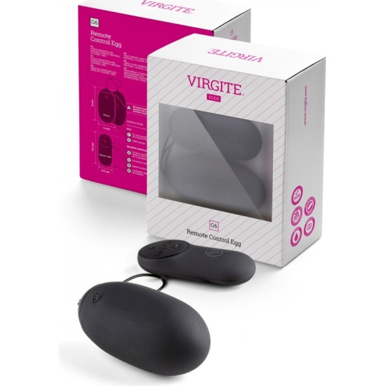 Virgite - Eggs G6 UZLĀDĒJAMA MELNĀ VIBRĒJOŠA OLA