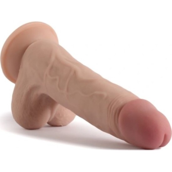 Vscnovelty REĀLISTS PENIS BĪDĒJOŠS DUBULTĀ BLĪVUMA MĪSTA 21'84 CM