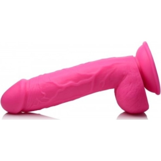 Xr - Pop Peckers REĀLISTS DILDO AR sēkliniekiem 21 CM ROZĀ