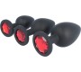 Virgite - Essentials SET PLUG X3 E13 BLACK-RUBY SILIKONA