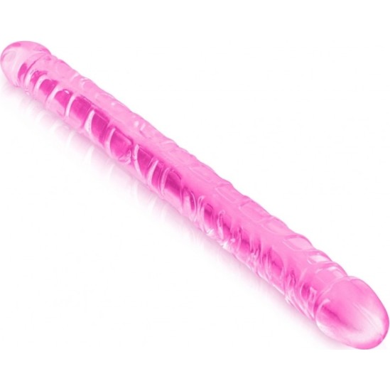 Pure Jelly ROZĀ DUBULTĀ DILDO 44 CM