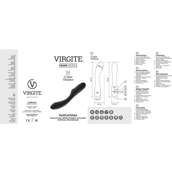 Virgite - Black Edition V5 BLACK EDITION TAASLAETAV VIBRAATOR