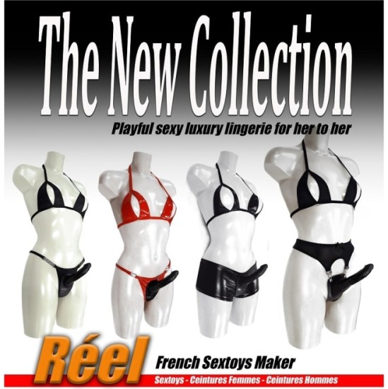 Réel BLACK SHORTY STRAP-ON SUIT