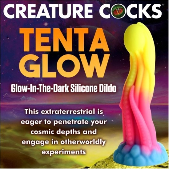 Xr - Creature Cocks TENTA PHOSFORESCENTS SILIKONA DILDO