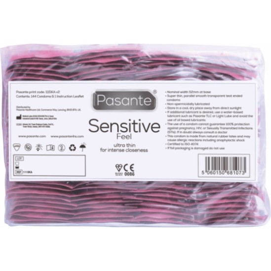 Pasante ULTRA-FINE SENSITIVE CONDOM THROUGH BAG 144 UNITS