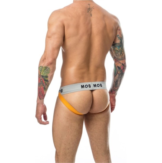 Mob Eroticwear SPORTS JOCKSTICK ORANŽINĖ-JUODOS XXL