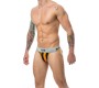 Mob Eroticwear SPORTS JOCKSTICK ORANŽINĖ-JUODOS XXL