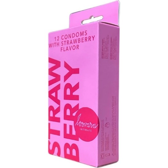 Loovara STRAWBERRY CONDOMS 53 MM 12 UNITS