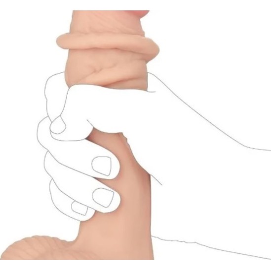 Vscnovelty REALISTIC PENIS SLIDING DOUBLE DENSITY FLESH 21'84 CM