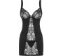 Obsessive HEARTINA CHEMISE & THONG BLACK S/M