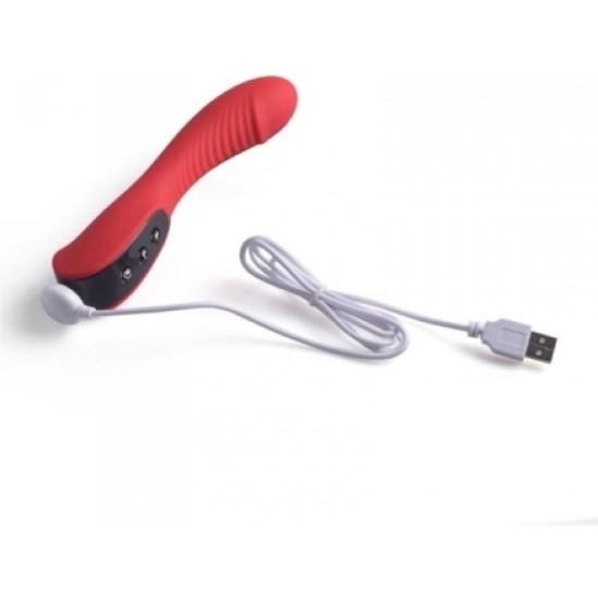 Toyz4Lovers RED RECHARGEABLE G-SPOT SILICONE VIBRATOR