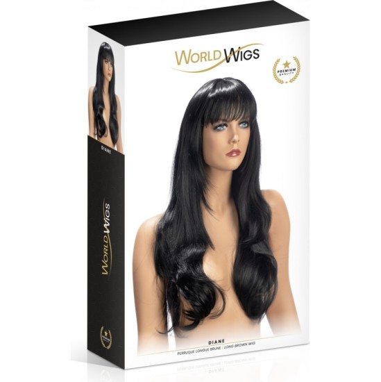 World Wigs DIANE LONG BRUNETTE WIG