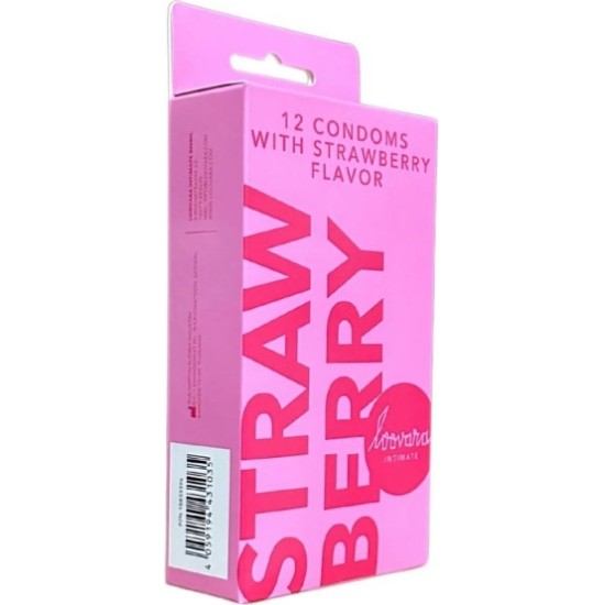 Loovara STRAWBERRY CONDOMS 53 MM 12 UNITS