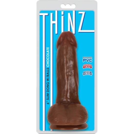 Xr - Thinz Smalks DILDO AR sēkliniekiem THINZ COCOLATE 15'25 CM