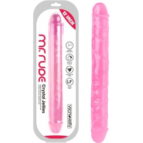 Vscnovelty REALISTIC PENIS CRYSTAL JELLIES PINK 30.5 CM