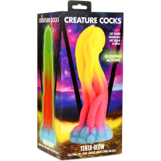 Xr - Creature Cocks TENTA PHOSFORESCENTS SILIKONA DILDO