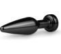 Easytoys N9 METAL PLUG WITH BLACK TRANSPARENT STONE