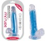 Vscnovelty REĀLISTS FOSFORESCENTI ZILS PENIS 20 CM