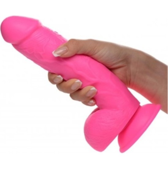 Xr - Pop Peckers REĀLISTS DILDO AR sēkliniekiem 21 CM ROZĀ