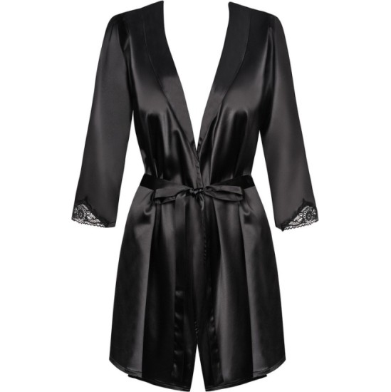 Obsessive SATINIA ROBE BLACK S/M