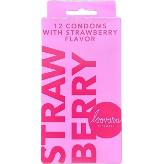 Loovara STRAWBERRY CONDOMS 53 MM 12 UNITS