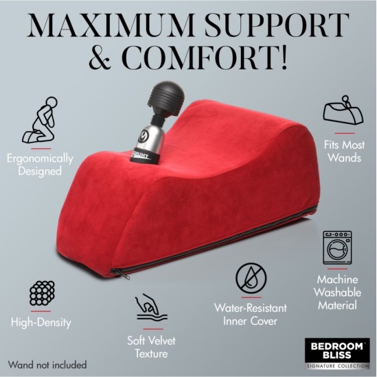 Xr - Bedroom Bliss CUSHION WITH WAND SUPPORT RED