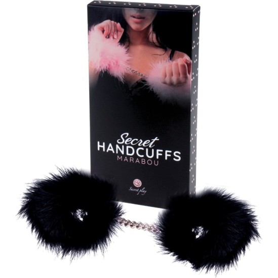 Secret Play SECRET HANDCUFFS MARABOU BLACK