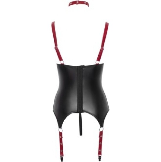 Cottelli Bondage Basque black/red M