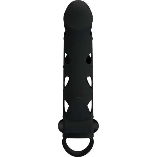 Prettylove Cock Sleeve with Bullet Black