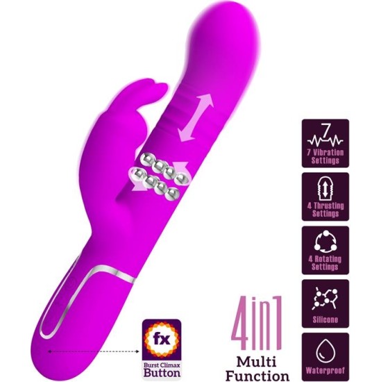 Prettylove Coale Thrusting un Rotating Rabbit Vibrator USB