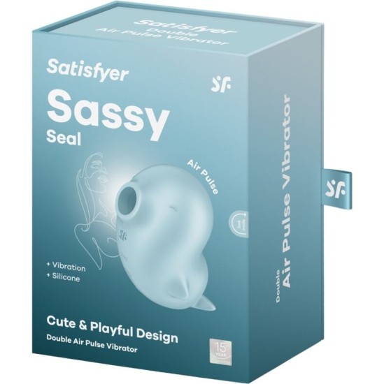 Satisfyer Air Pulse SATISFYER — SASSY SEAL STIMULĀTORS UN VIBRATORS ZILS