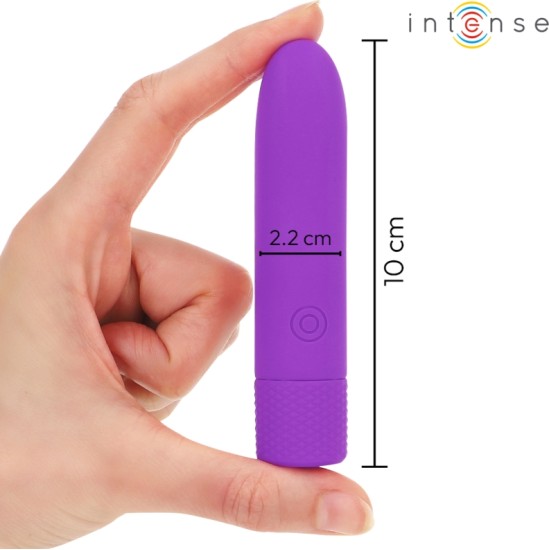 Intense Fun INTENSE — SYMONE USB UZLĀDĒJAMS VIBRĒJOŠS BULLET 8 VIBRATIONS PURPLE 10 x 2,2 CM