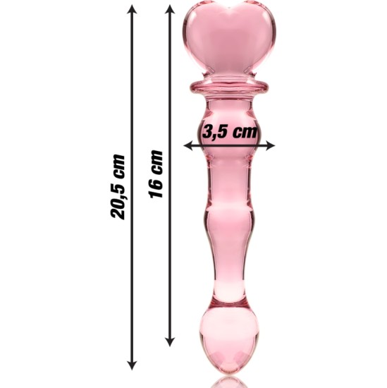 Nebula Series By Ibiza 21 MODELIS DILDO BOROSILIKATINIS STIKLAS 20,5 X 3,5 CM RAUŽAS