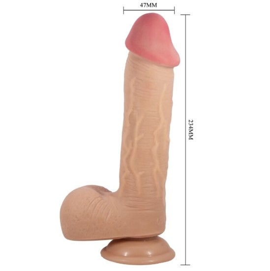 Pretty Love High Grade PRETTY LOVE — BĪDĀMĀS ĀDAS SĒRIJA REĀLISTS DILDO AR BĪDĀMĀM ĀDAS SŪCĒŠANAS GĀZES MĪSU 23,4 CM