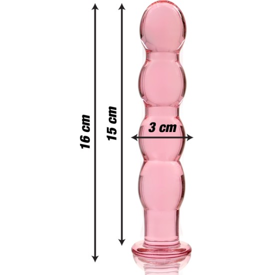 Nebula Series By Ibiza MODEL 10 DILDO BOROSILICATE GLASS 16.5 X 3.5 CM PINK