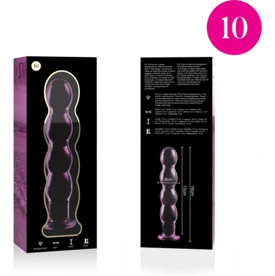 Nebula Series By Ibiza MODEL 10 DILDO BOROSILICATE GLASS 16.5 X 3.5 CM PINK