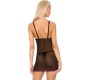 Livco Corsetti Sets LIVCO CORSETTI FASHION – RAMLAH CF 90462 CHEMISE + THONG BLACK L/XL