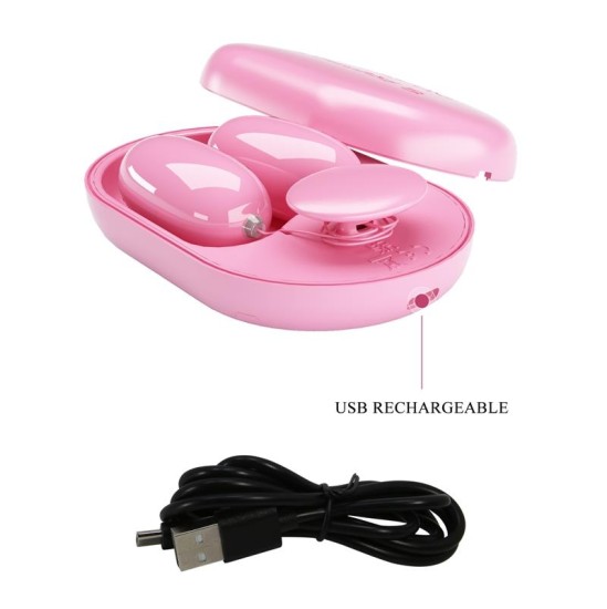 Prettylove Fun Box vibrācijas lodes ar Remote Pink USB