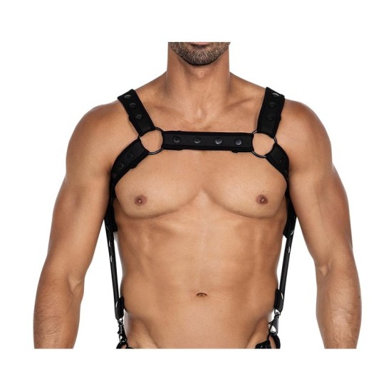 Cut4Men H4RNESS05 Chest Harness Neon Black One Size