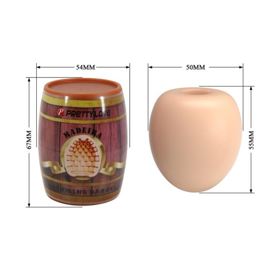 Prettylove Мужской мастурбатор в форме бочки Madeira