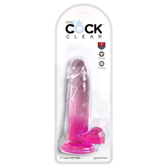 King Cock Clear KingCockClear 7 w bumbiņas rozā