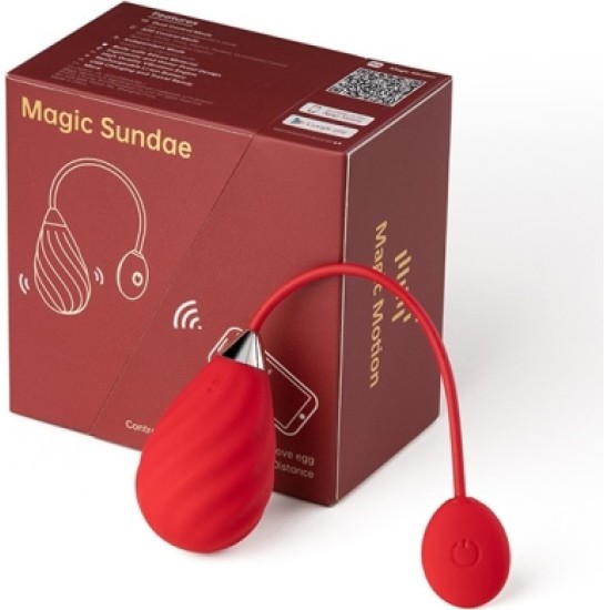 Magic Motion LIETOTNE VIBRATOR EGG MAGIC SUNDAE RED