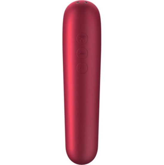 Satisfyer DUAL LOVE SŪCĒJS UN VIBRATORA APP RED